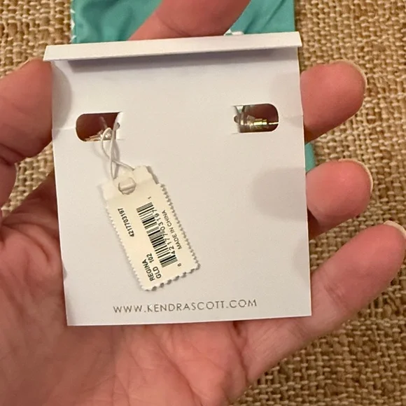 NEW Kendra Scott Regina Pearl Hoop Earrings NWT
